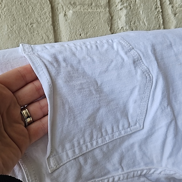 Free People distressed knee high waisted stretchy skinny jeans - Picture 5 of 9